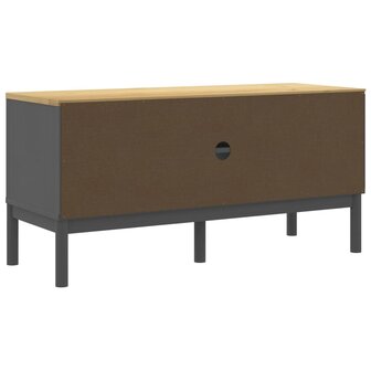 Tv-meubel FLORO 114x43x55 cm massief grenenhout grijs 7