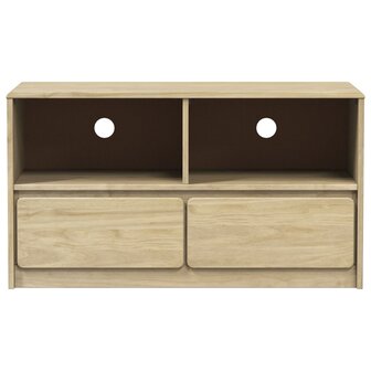 Tv-meubel SAUDA 99x43x55 cm massief grenenhout eikenkleurig 4