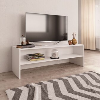 Tv-meubel 120x40x40 cm bewerkt hout wit 1