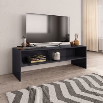 Tv-meubel 120x40x40 cm bewerkt hout hoogglans grijs 1