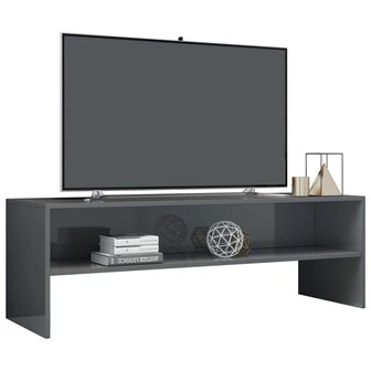 Tv-meubel 120x40x40 cm bewerkt hout hoogglans grijs 3