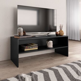 Tv-meubel 100x40x40 cm bewerkt hout zwart 1