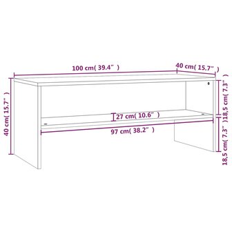 Tv-meubel 100x40x40 cm bewerkt hout zwart 6