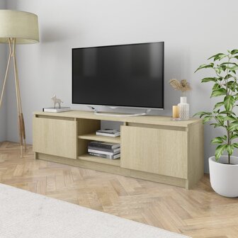 Tv-meubel 120x30x35,5 cm bewerkt hout sonoma eikenkleurig 1