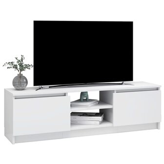 Tv-meubel 120x30x35,5 cm bewerkt hout hoogglans wit 3