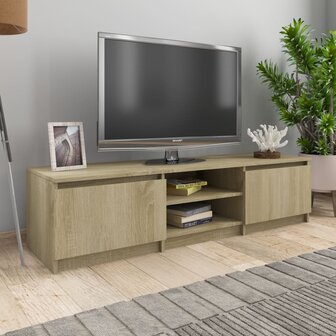 Tv-meubel 140x40x35,5 cm bewerkt hout sonoma eikenkleurig 1