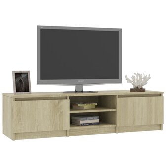 Tv-meubel 140x40x35,5 cm bewerkt hout sonoma eikenkleurig 3