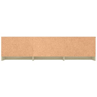 Tv-meubel 140x40x35,5cm bewerkt hout wit en sonoma eikenkleurig 6