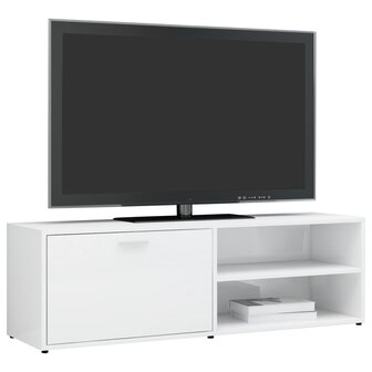 Tv-meubel 120x34x37 cm bewerkt hout hoogglans wit 3