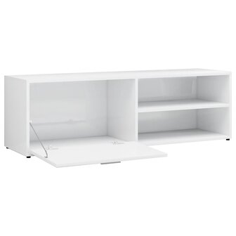 Tv-meubel 120x34x37 cm bewerkt hout hoogglans wit 6