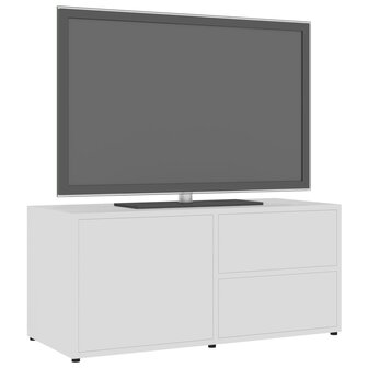 Tv-meubel 80x34x36 cm bewerkt hout wit 4