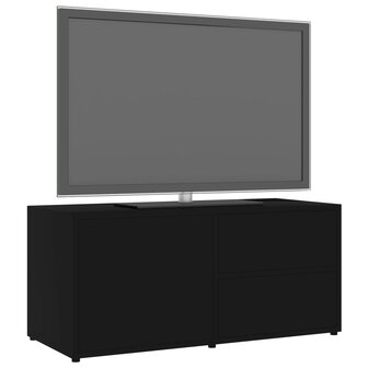 Tv-meubel 80x34x36 cm bewerkt hout zwart 4