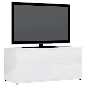 Tv-meubel 80x34x36 cm bewerkt hout hoogglans wit 4