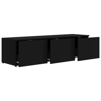 Tv-meubel 120x34x30 cm bewerkt hout zwart 8