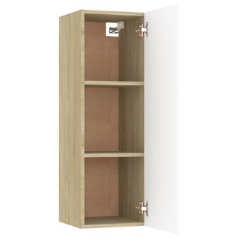 Tv-meubels 2 st 30,5x30x90 cm bewerkt hout wit sonoma eiken 6