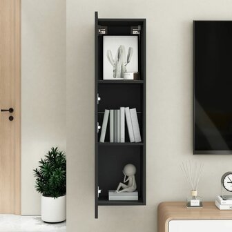 Tv-meubel 30,5x30x110 cm bewerkt hout zwart 9