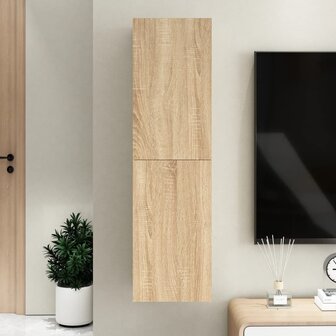 Tv-meubel 30,5x30x110 cm bewerkt hout sonoma eikenkleurig 1