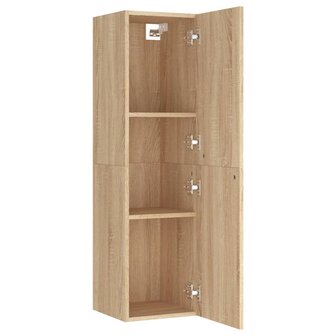 Tv-meubel 30,5x30x110 cm bewerkt hout sonoma eikenkleurig 5