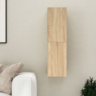 Tv-meubel 30,5x30x110 cm bewerkt hout sonoma eikenkleurig 11