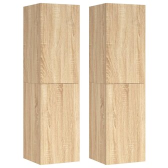 Tv-meubels 2 st 30,5x30x110 cm bewerkt hout sonoma eikenkleurig 2