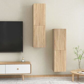 Tv-meubels 2 st 30,5x30x110 cm bewerkt hout sonoma eikenkleurig 11