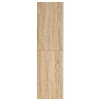 Tv-meubel 30,5x30x110 cm bewerkt hout wit en sonoma eikenkleur 4