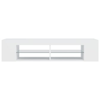 Tv-meubel met LED-verlichting 135x39x30 cm wit 8