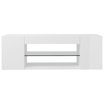 Tv-meubel met LED-verlichting 90x39x30 cm hoogglans wit 8