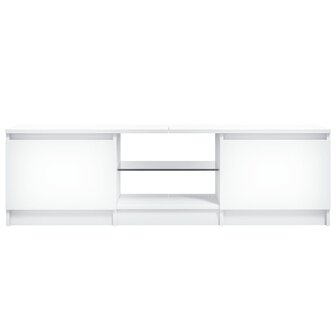 Tv-meubel met LED-verlichting 120x30x35,5 cm wit 9