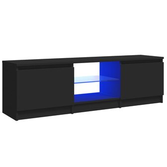 Tv-meubel met LED-verlichting 120x30x35,5 cm zwart 2