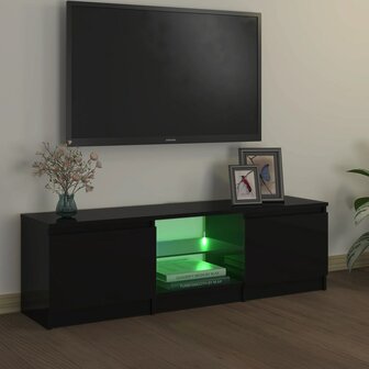 Tv-meubel met LED-verlichting 120x30x35,5 cm zwart 4