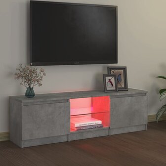 Tv-meubel met LED-verlichting 120x30x35,5 cm betongrijs 3