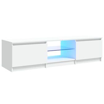 Tv-meubel met LED-verlichting 140x40x35,5 cm wit 2