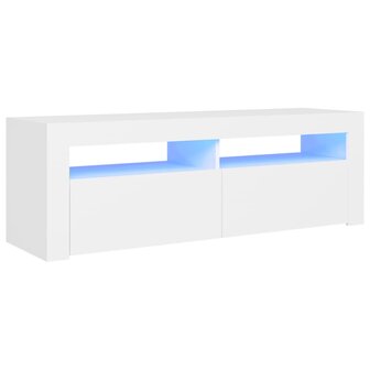 Tv-meubel met LED-verlichting 120x35x40 cm wit 2