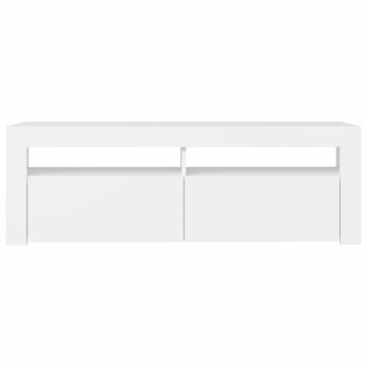 Tv-meubel met LED-verlichting 120x35x40 cm wit 8