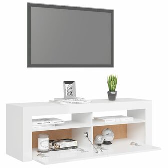 Tv-meubel met LED-verlichting 120x35x40 cm hoogglans wit 7