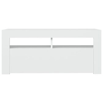 Tv-meubel met LED-verlichting 90x35x40 cm wit 7