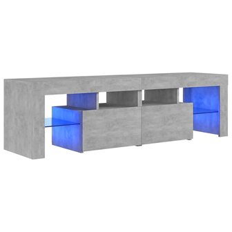 Tv-meubel met LED-verlichting 140x36,5x40 cm betongrijs 2