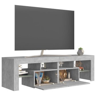 Tv-meubel met LED-verlichting 140x36,5x40 cm betongrijs 7