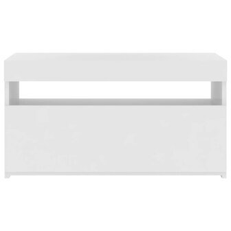 Tv-meubel met LED-verlichting 75x35x40 cm wit 5