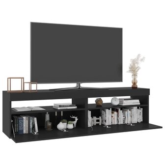 Tv-meubelen 2 st met LED-verlichting 75x35x40 cm zwart 6