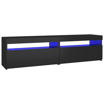 Tv-meubelen 2 st met LED-verlichting 75x35x40 cm zwart 7