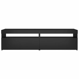 Tv-meubelen 2 st met LED-verlichting 75x35x40 cm zwart 8