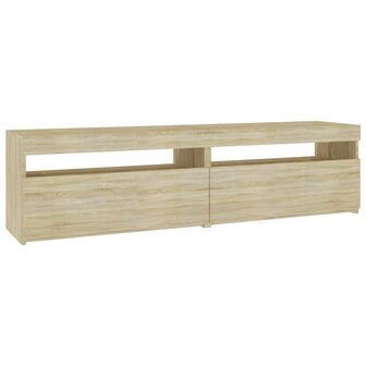 Tv-meubelen 2 st met LED-verlichting 75x35x40 cm sonoma eiken 2