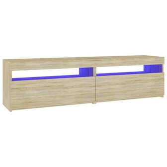 Tv-meubelen 2 st met LED-verlichting 75x35x40 cm sonoma eiken 7