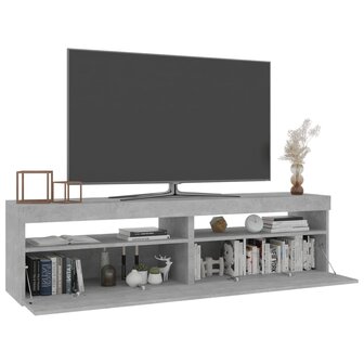 Tv-meubelen 2 st met LED-verlichting 75x35x40 cm betongrijs 3