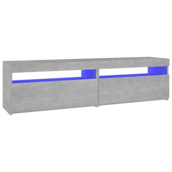 Tv-meubelen 2 st met LED-verlichting 75x35x40 cm betongrijs 7