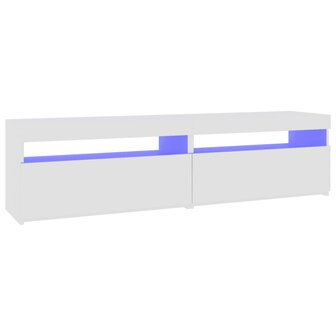 Tv-meubelen 2 st met LED-verlichting 75x35x40 cm hoogglans wit 7