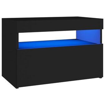 Tv-meubelen 2 st met LED-verlichting 60x35x40 cm zwart 9