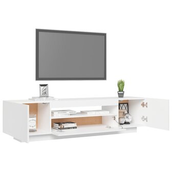 Tv-meubel met LED-verlichting 160x35x40 cm wit 6